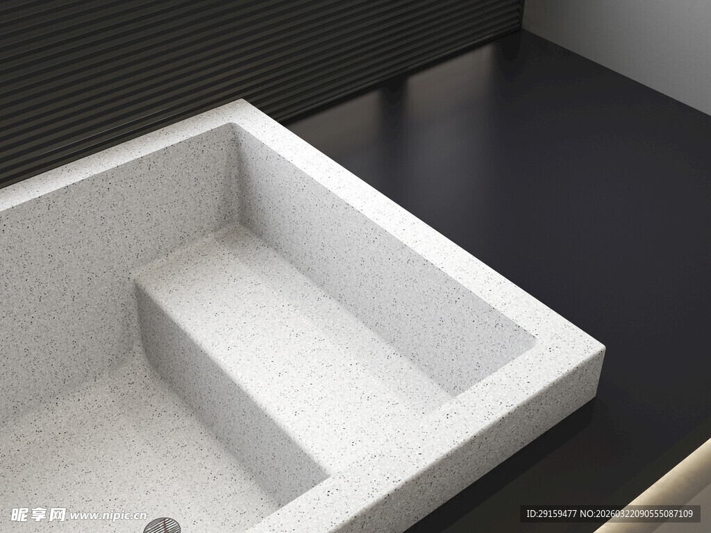 现代简约风格白色洗手池