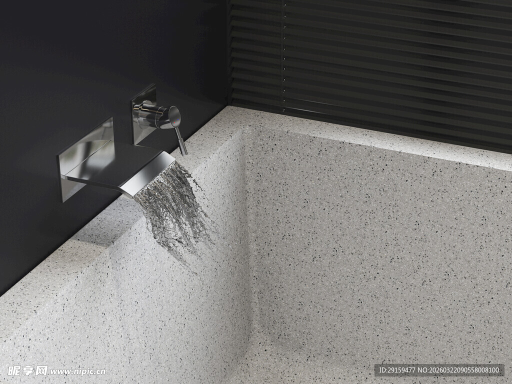 现代简约风格浴缸水龙头