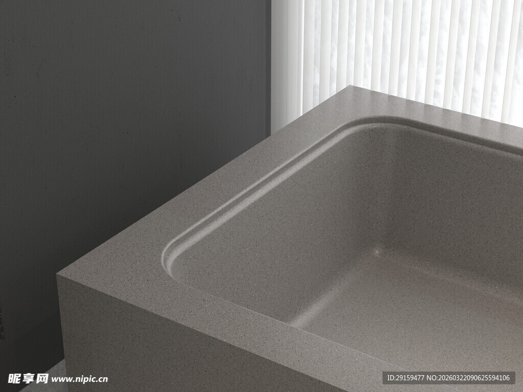 现代简约风格白色浴缸