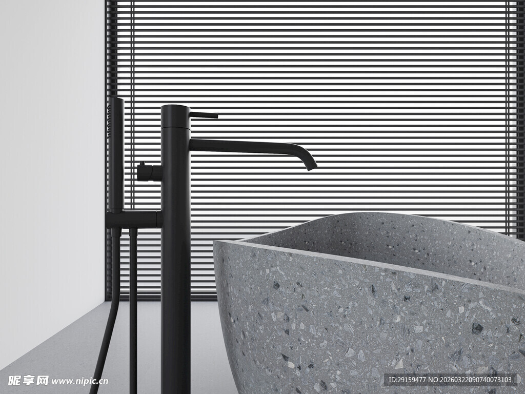 现代简约风独立式浴缸龙头