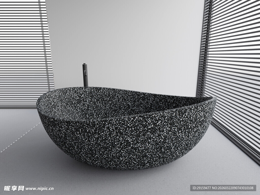 现代风格石质独立式浴缸