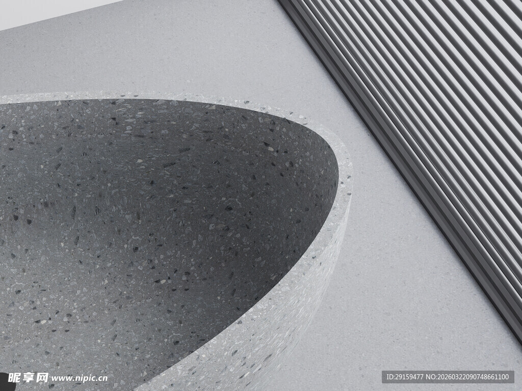 简约水泥洗手盆设计