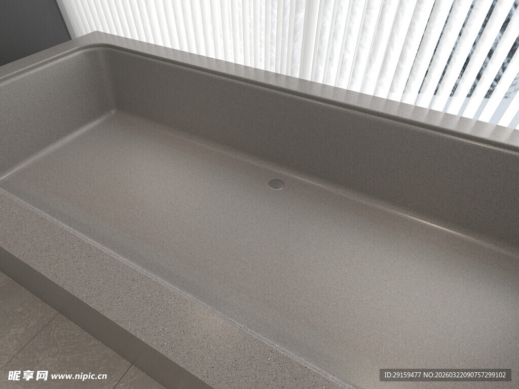 灰色长形置物空间