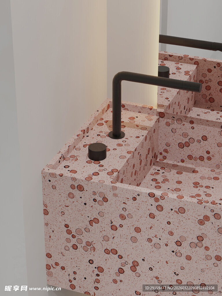 碎花图案洗手台