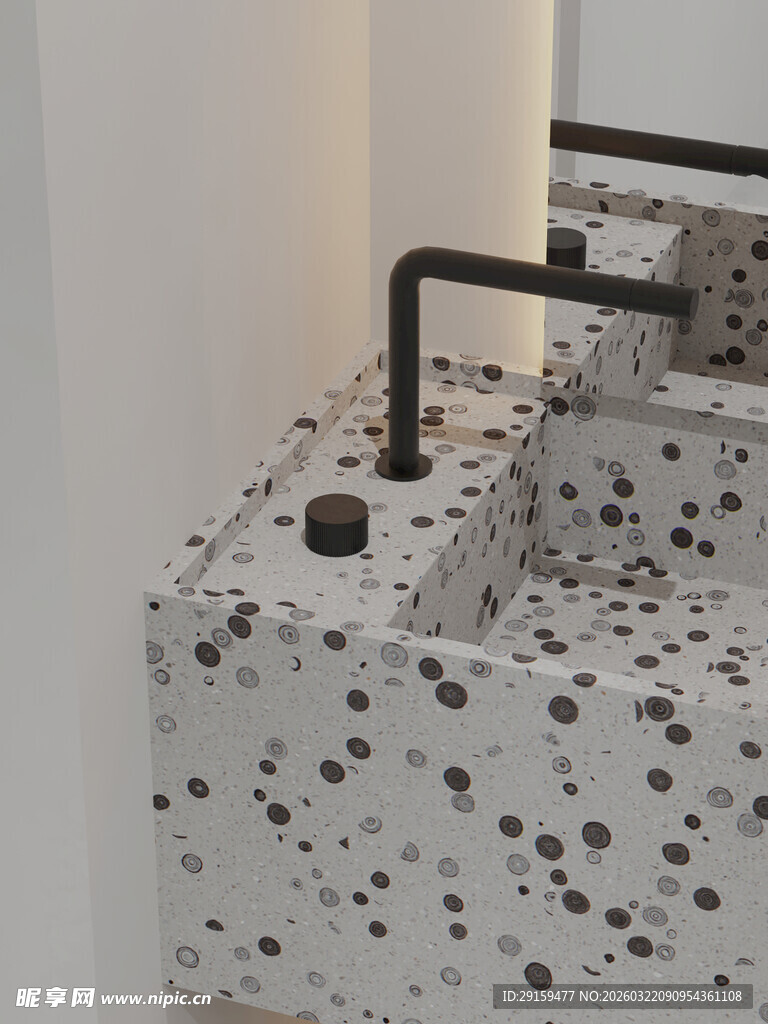 水磨石洗手台设计细节