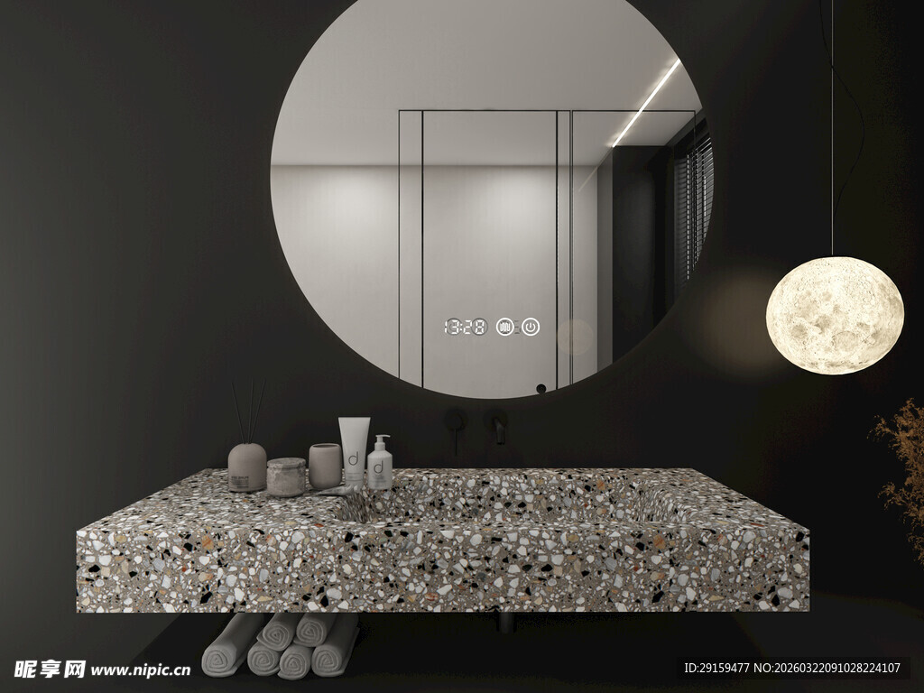 现代简约风浴室洗手台