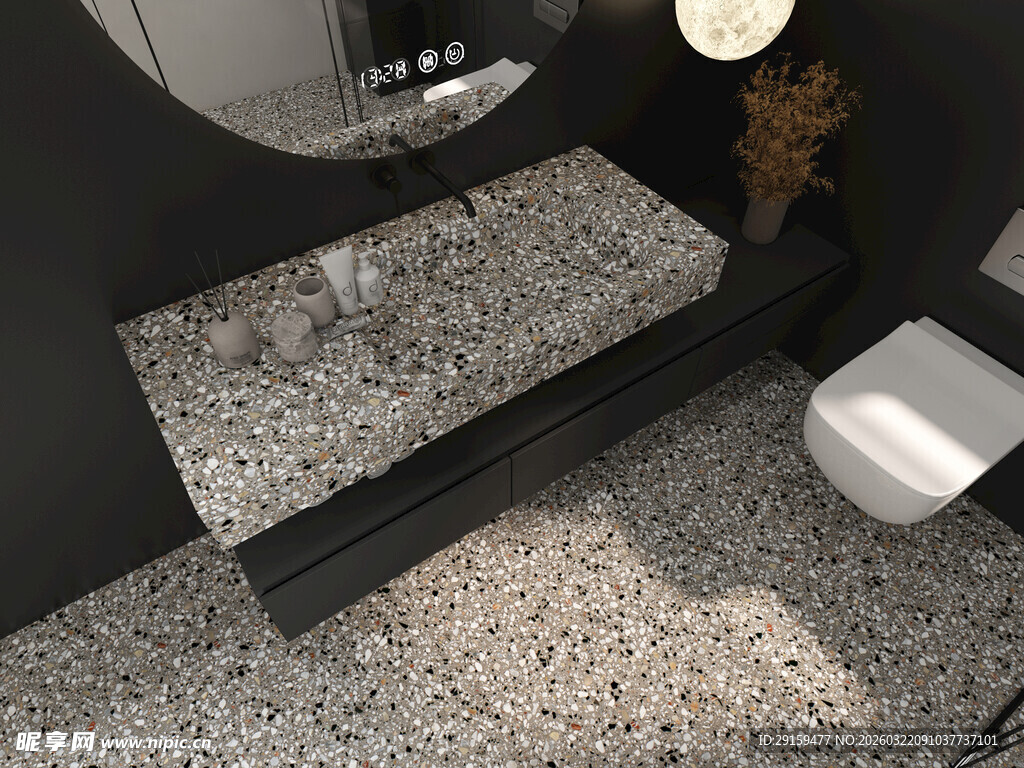 现代风格浴室洗手台设计