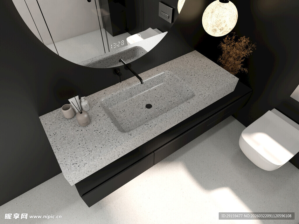 现代简约风格浴室洗手台