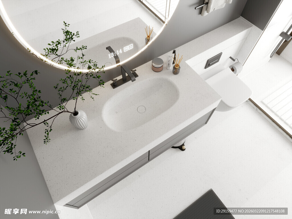 现代简约风格浴室洗手台