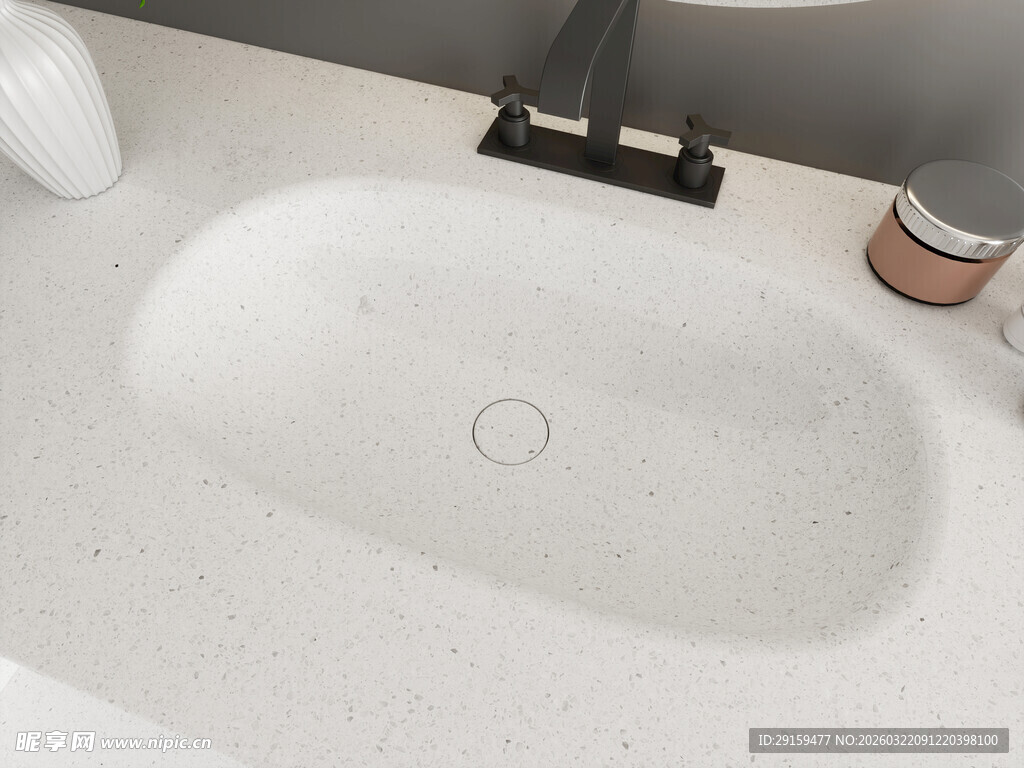 简约白色洗手台盆