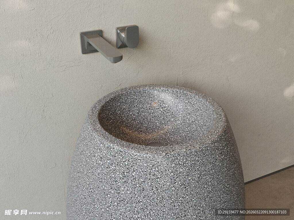 现代简约风石材洗手盆