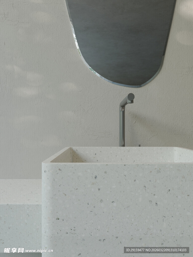 简约白色洗手台设计