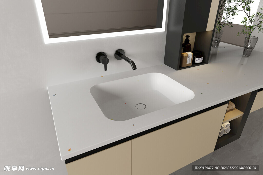 现代简约风格洗手台设计