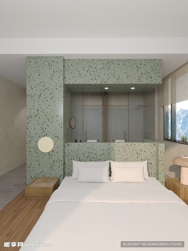 现代简约风格卧室室内图