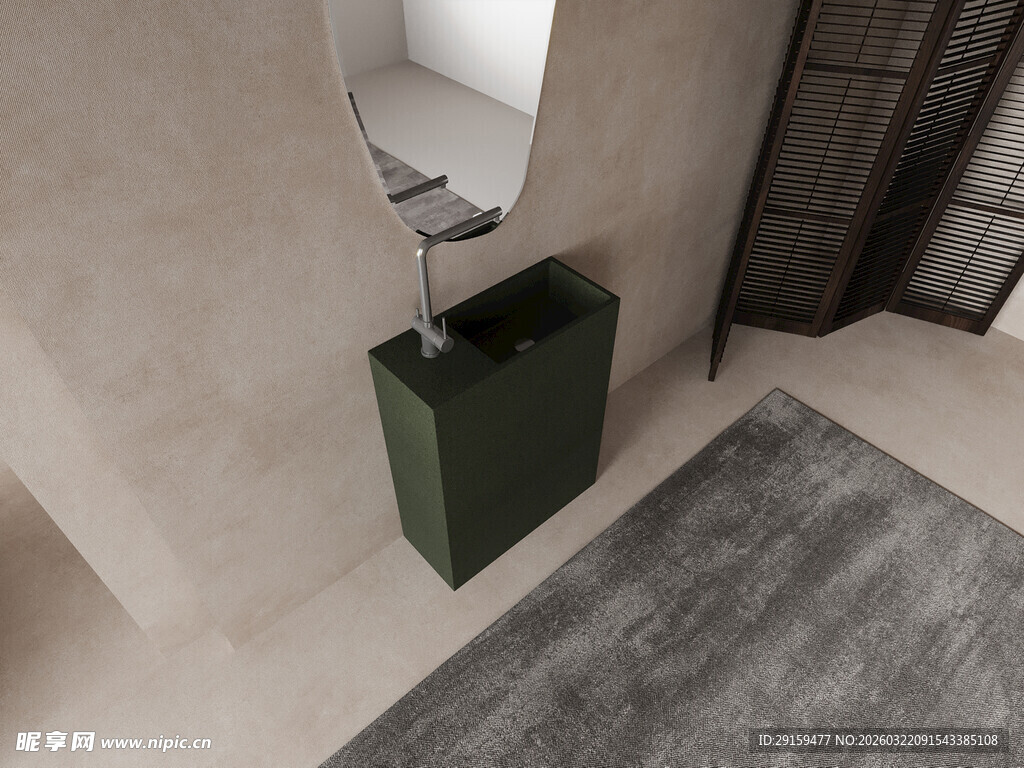 现代简约风洗手台场景