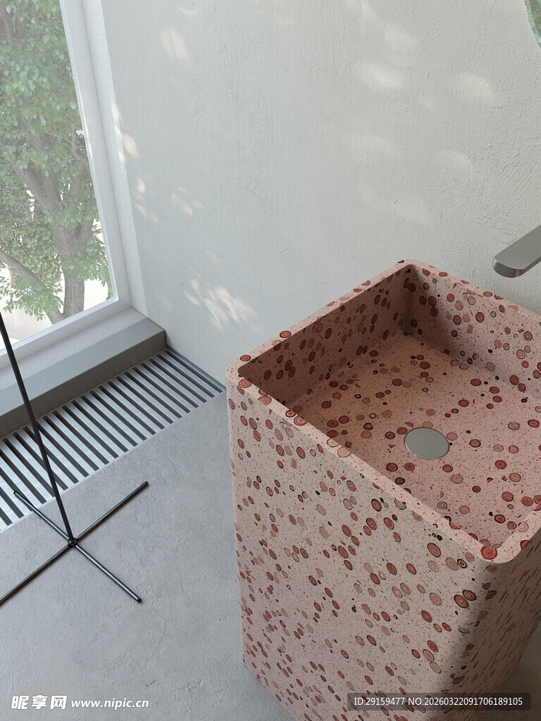 粉色斑点猫砂盆