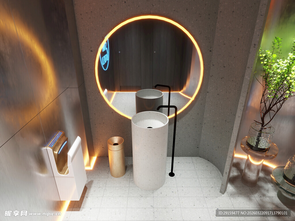 现代简约风浴室洗手台