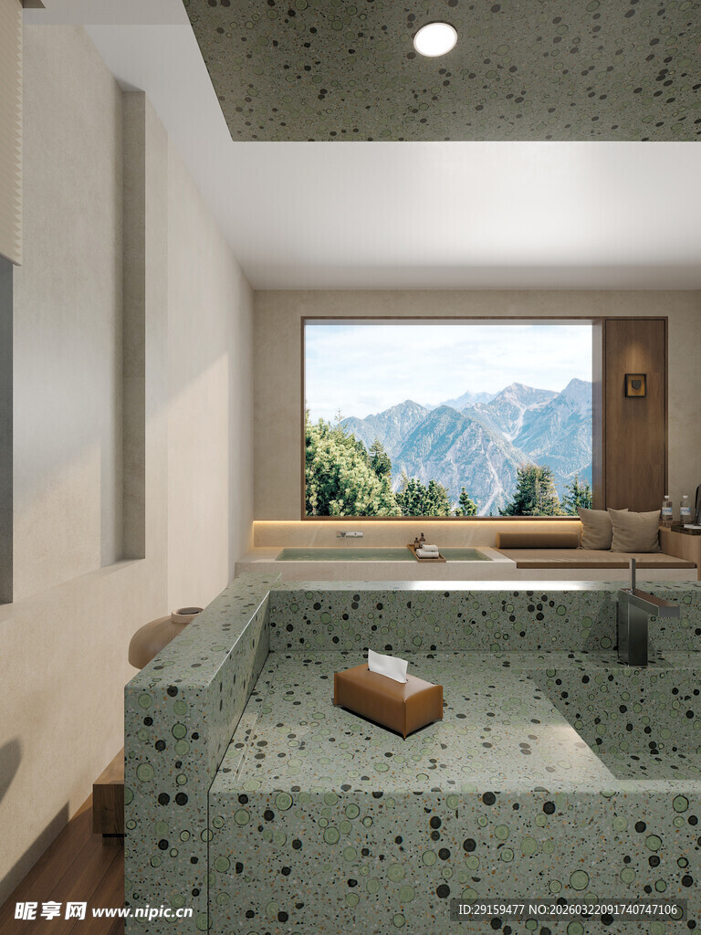 现代简约风卧室景观视野佳