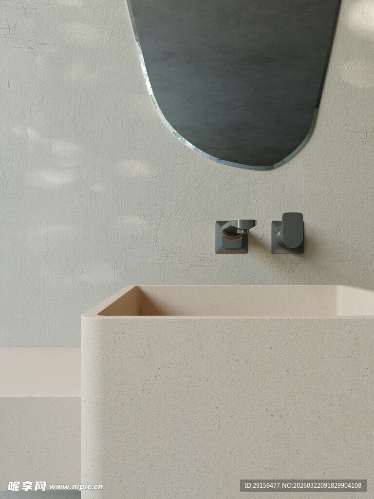 简约现代浴室洗手台设计