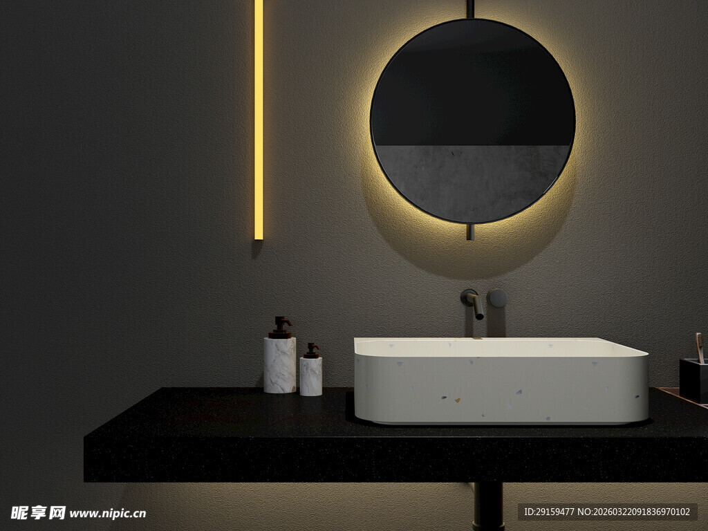 现代简约风浴室洗手台