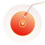 红色唱片与唱针