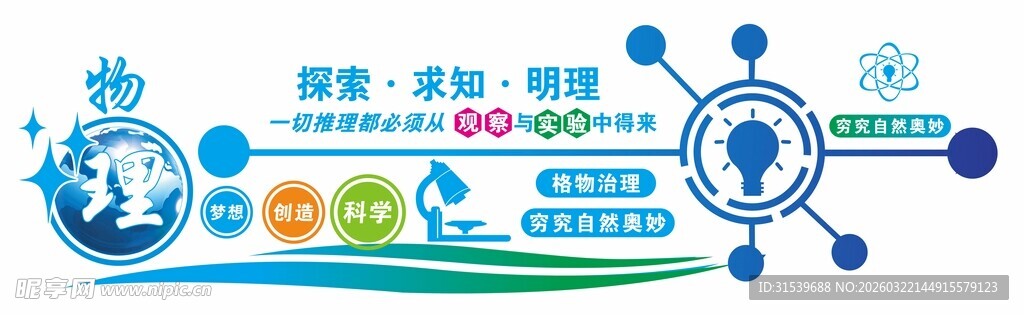 物理科学实验室文化墙