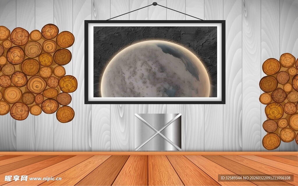 室内装饰之月球挂画场景