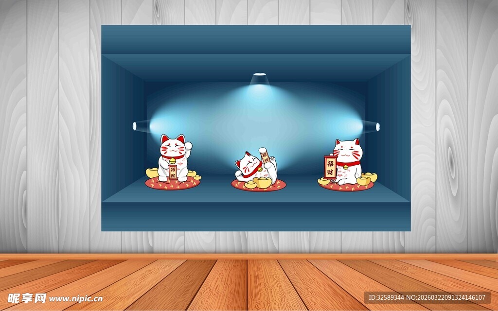 卡通玩偶展示于简约空间