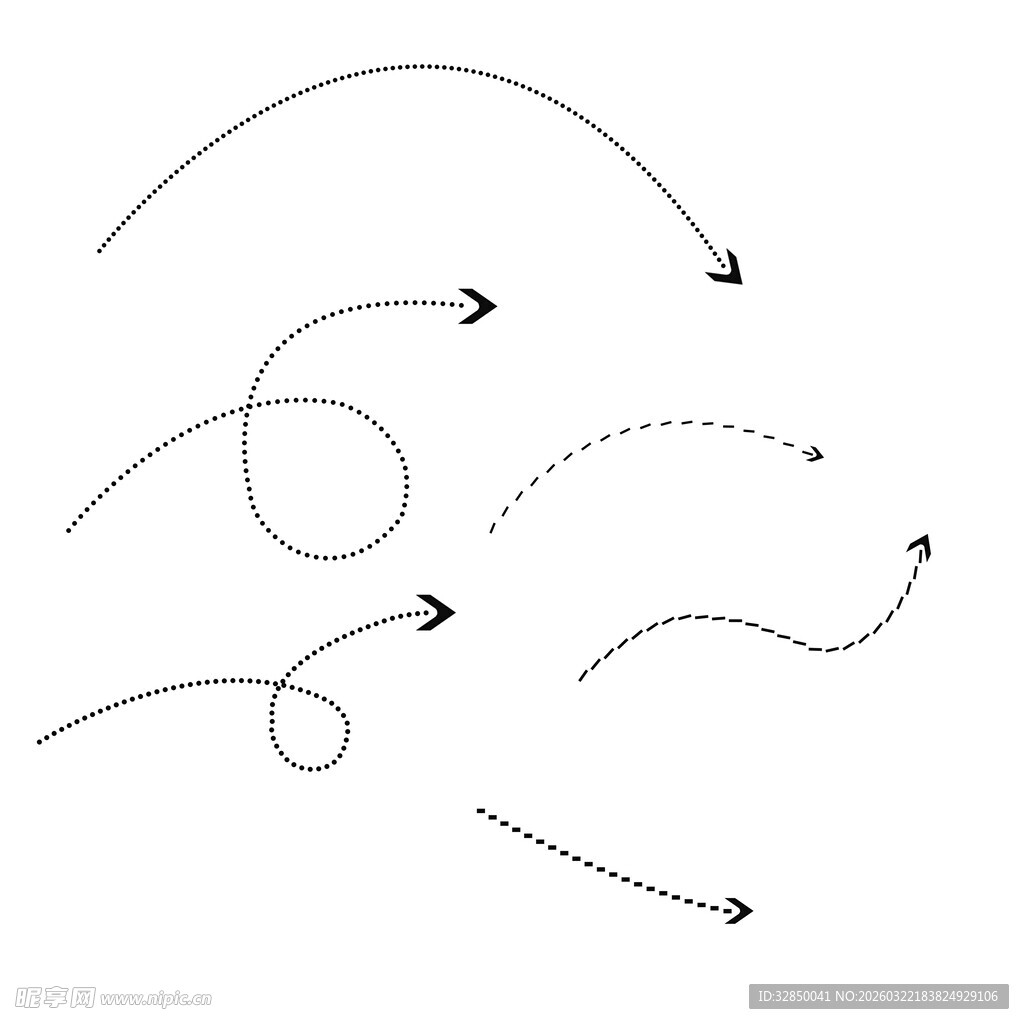 多样箭头线条设计素材