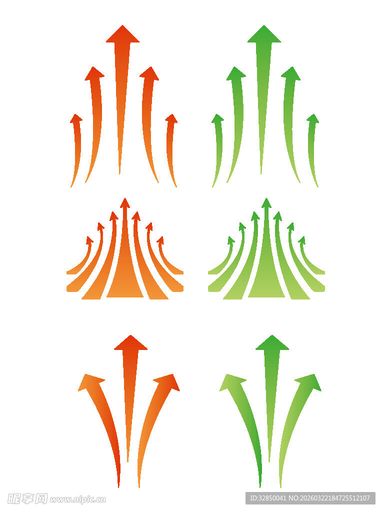 多彩箭头图标设计元素