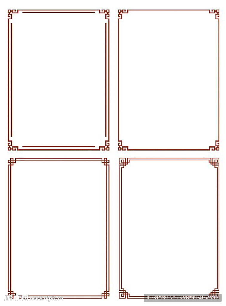 复古方形边框设计素材