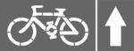 自行车道直行标识