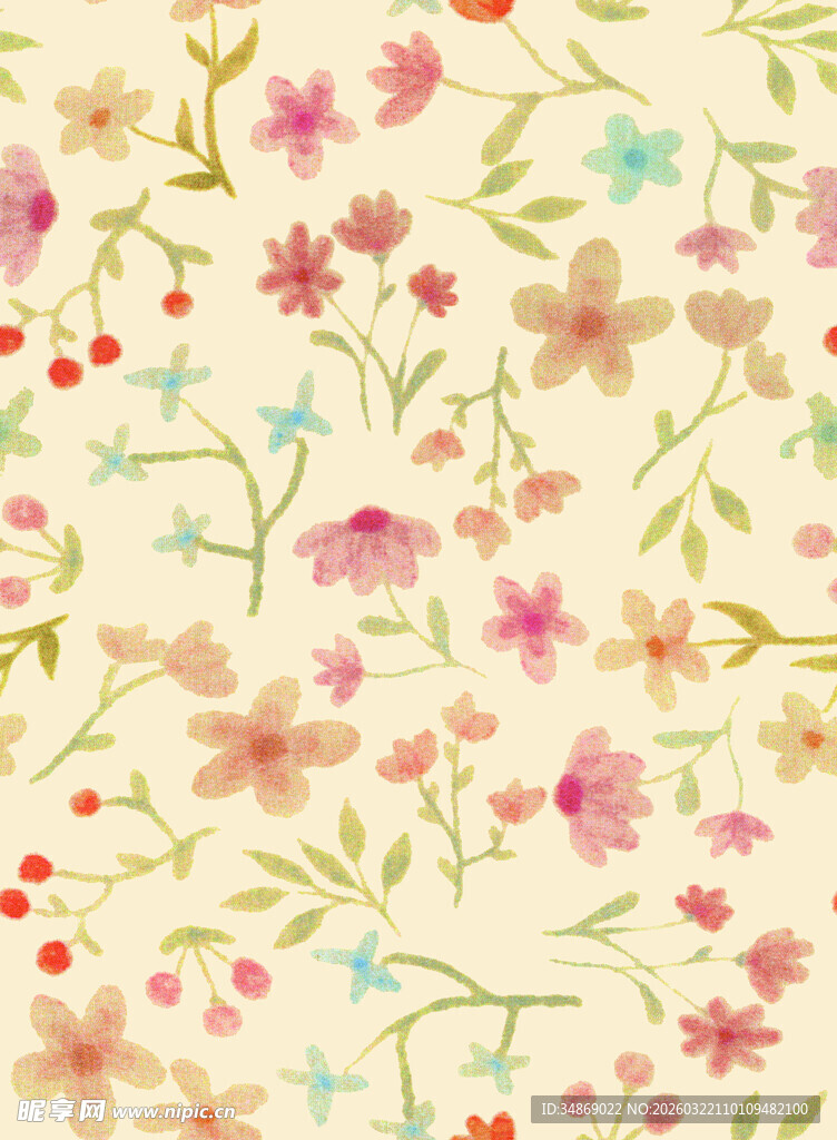 清新花卉图案背景