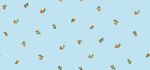 浅蓝色底散布小黄图案