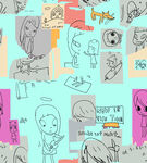 手绘卡通图案创意背景图