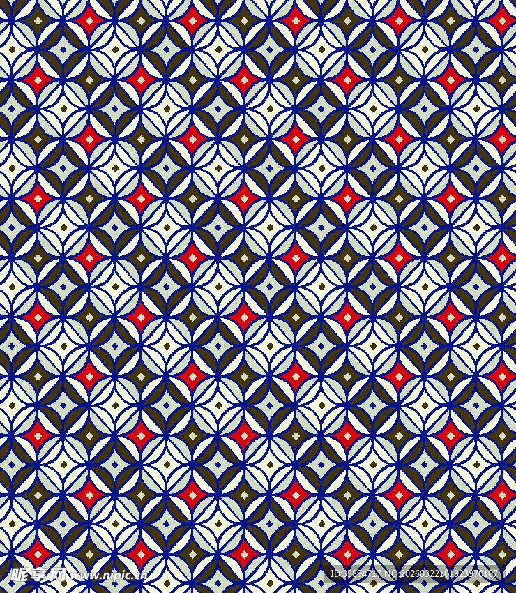 几何图案红蓝白交织纹理