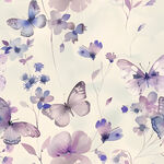 紫色花卉蝴蝶唯美图案