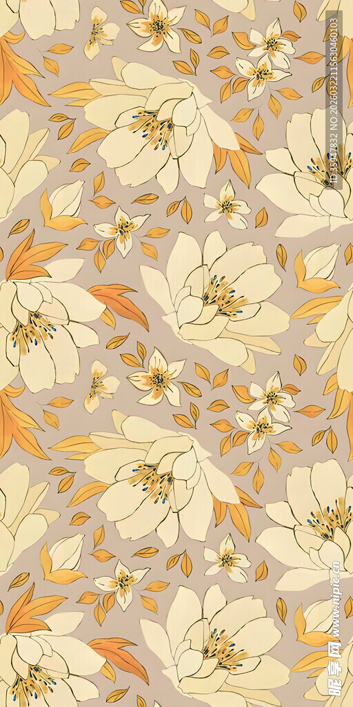 花卉图案背景纹理设计