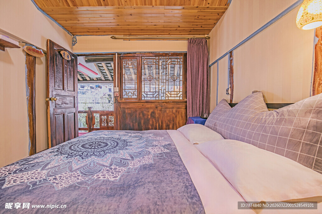 温馨木质风卧室室内景致