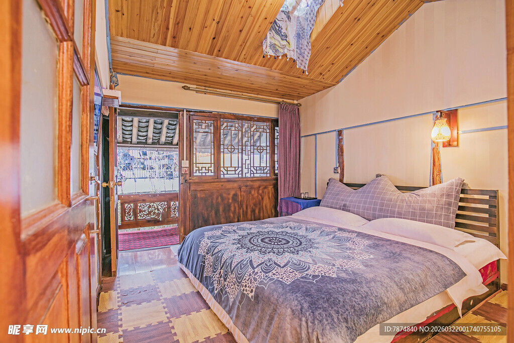 温馨木质风卧室舒适空间