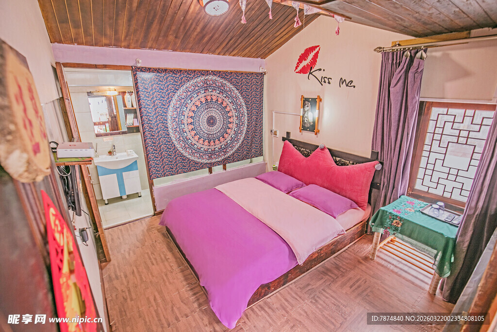 温馨多彩卧室室内场景