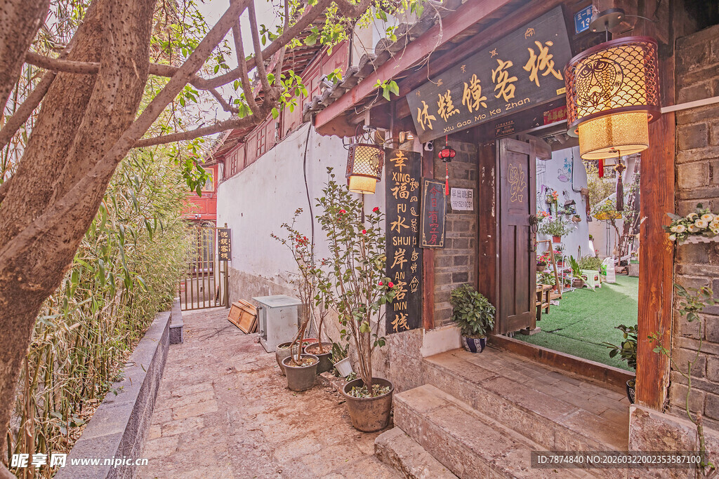 古雅中式店铺外观景致