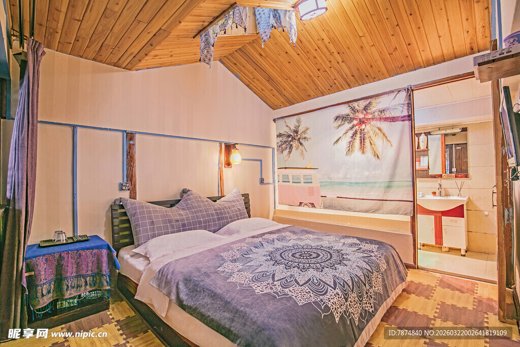 日式温馨卧室 海景相伴