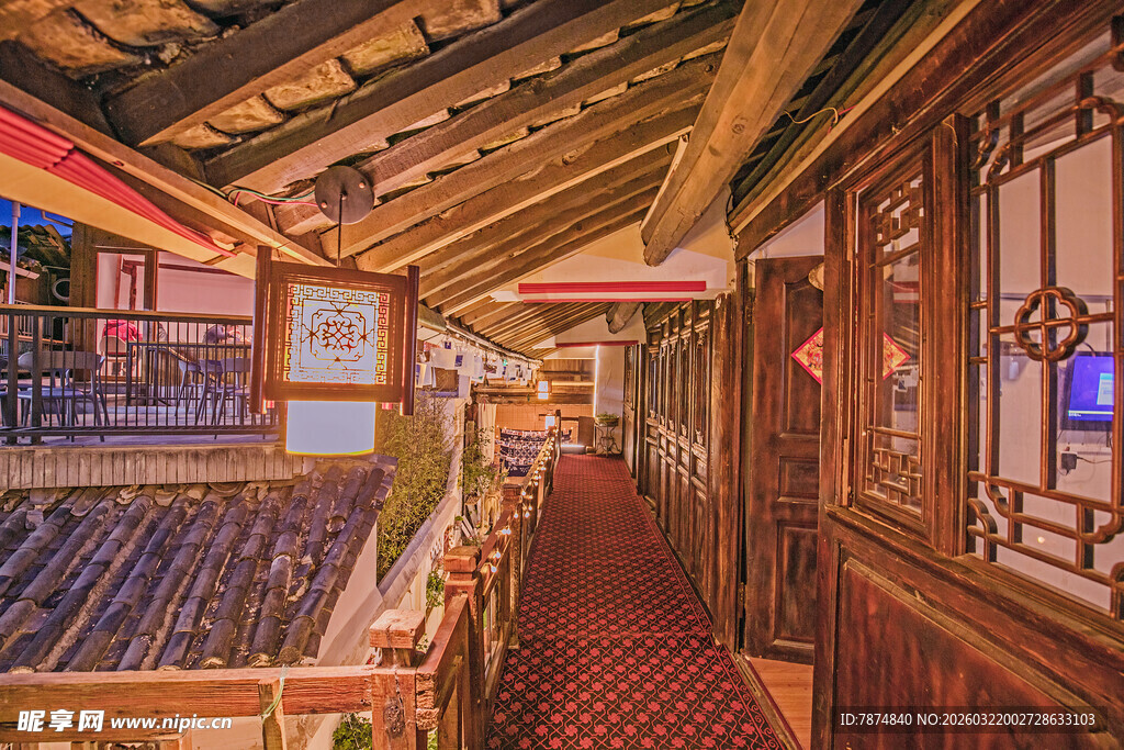 古雅中式阁楼内景