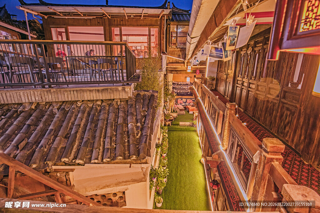 古色古香的中式建筑庭院