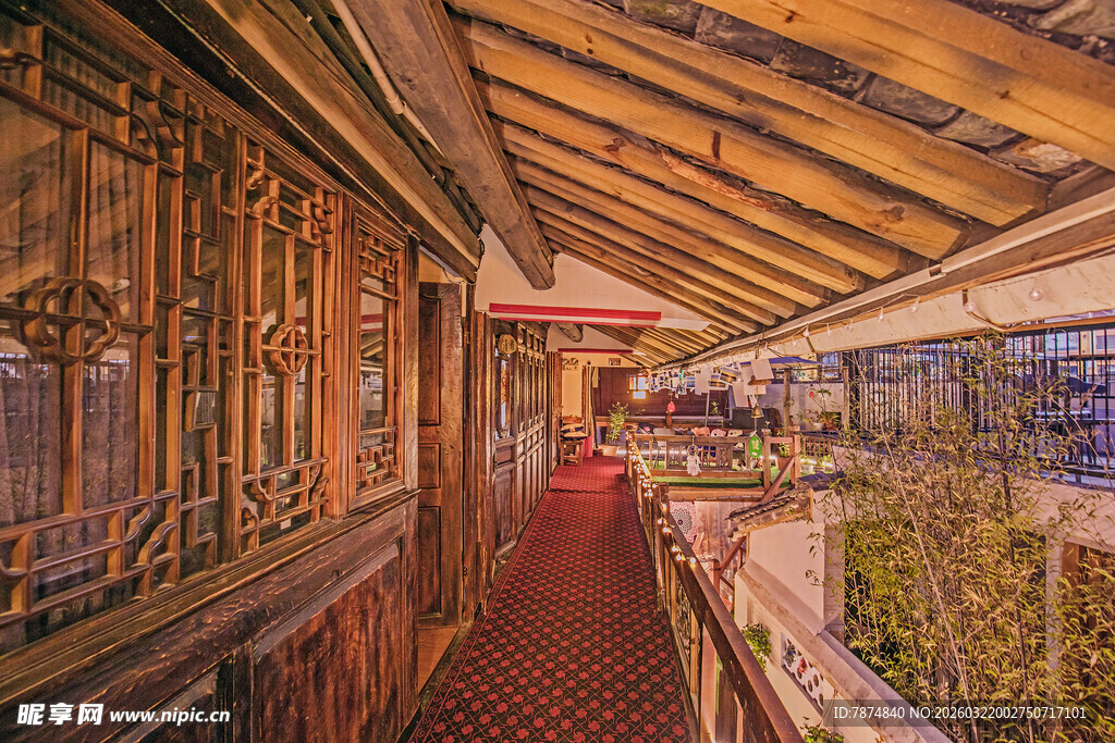 古雅中式长廊景观