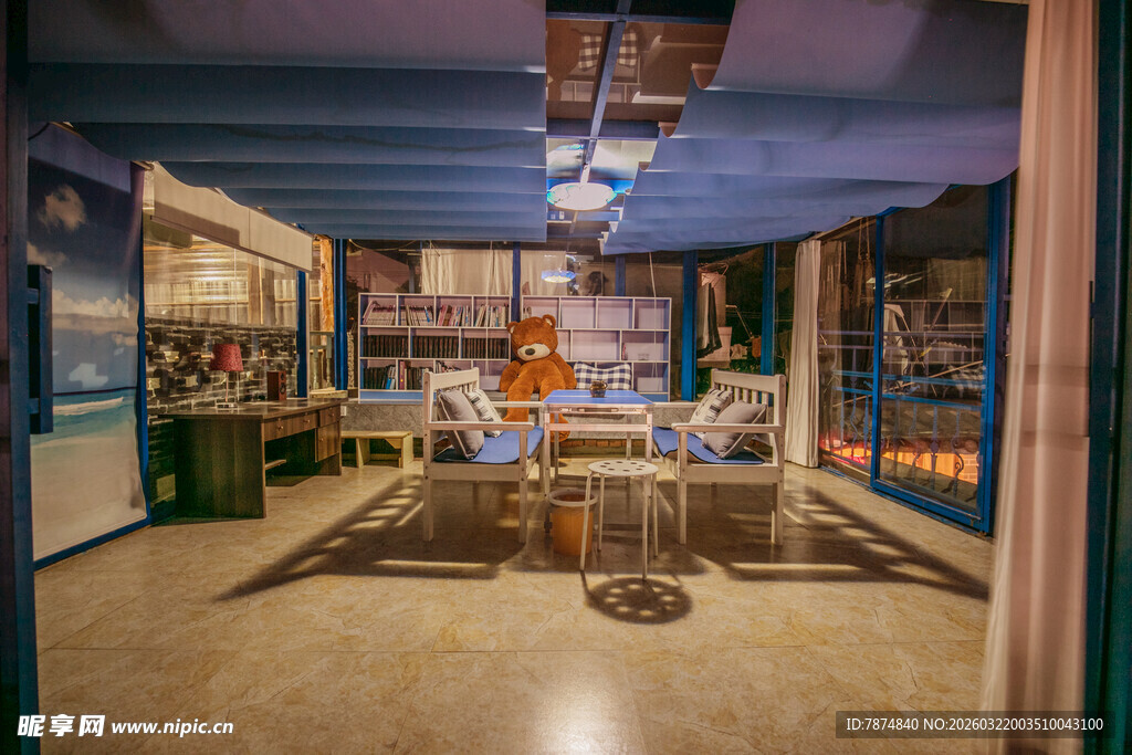 复古风格室内展示空间