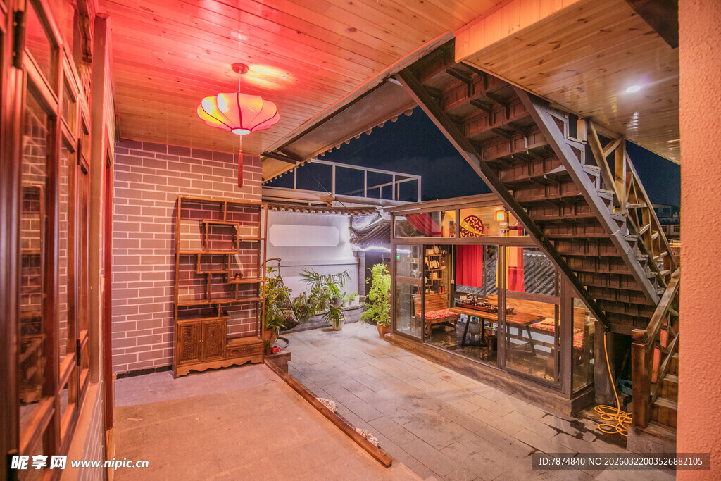 复古风室内特色楼梯空间