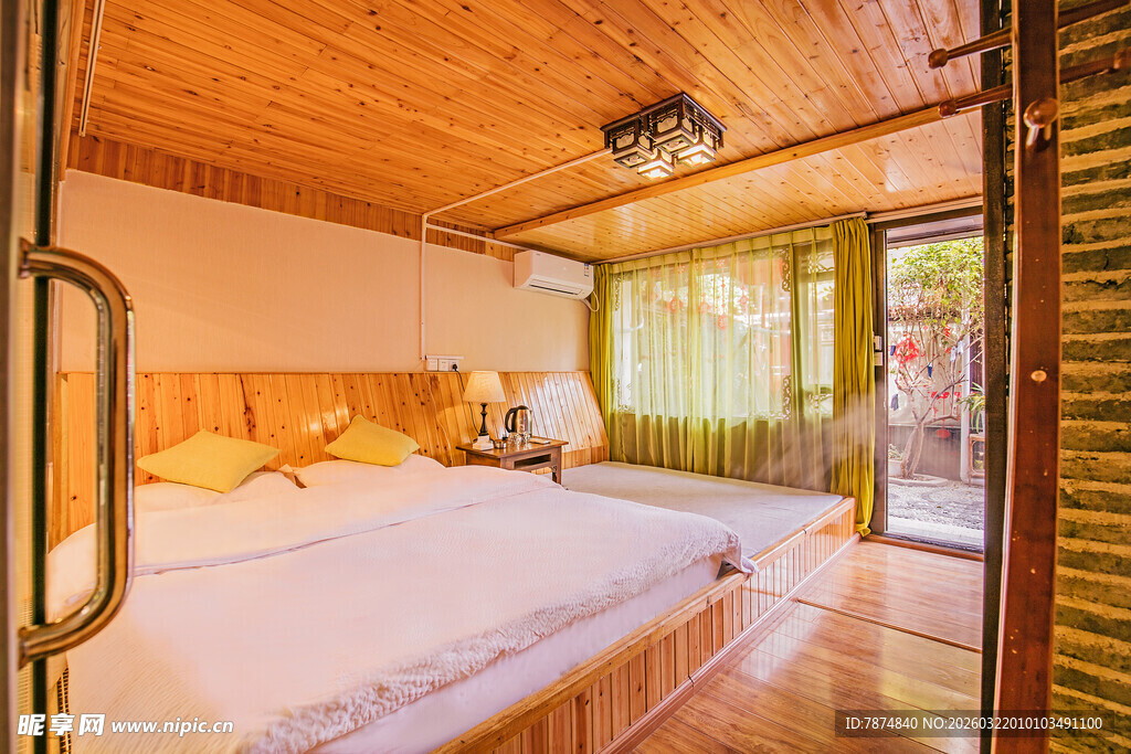 温馨木质风卧室室内景致