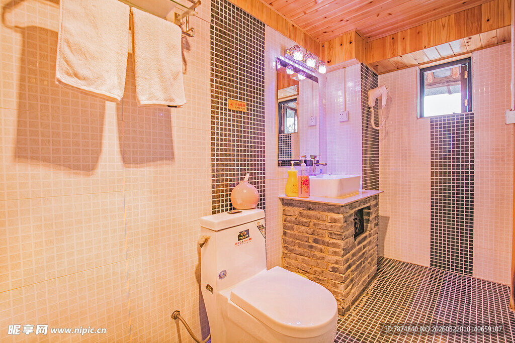 温馨简约风卫生间一角